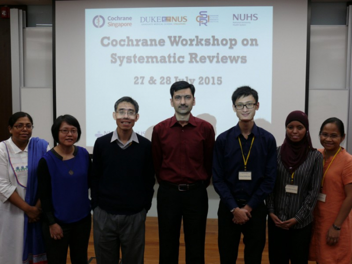 Singapore staff in a Cochrane training Workshop